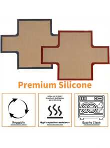 1 件可重复使用硅胶面包盘衬垫，适用于 9 X 5 英寸面包盘 - 烘焙垫，不粘可重复使用，易于清洁，耐热，家庭厨房配件 - 彩色 - 查看 6