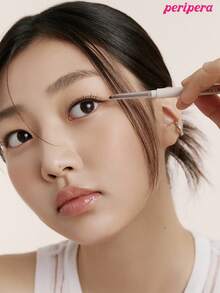 Peripera K-Beauty Effective Eyeliner Pencil, Gel-Like Eyeliner Pencil, 2mm Fine Tip, High Pigmentation, Rich Color, Smooth Texture, Long-Lasting, Matte Finish, Waterproof, Sweat-Proof, Suitable For Daily And Korean Makeup - #04 Soft Ash - View 2