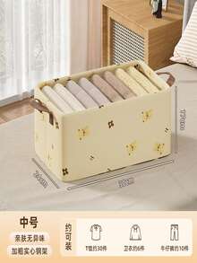 1 pieza Caja de almacenamiento de ropa plegable y plegable con asa, gran capacidad, cesta de almacenamiento portátil reforzada para ropa de cama, edredón, ahorro de espacio en el armario, dormitorio, hogar, dormitorio, cesta de lavandería, organizador de juguetes