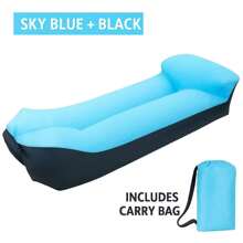 1PC Siatka Czerwona Zewnętrzna Nadmuchiwana Sofa Leżak Przenośny Leniwy Lunch Przerwa Łóżko Nadmuchiwane Kemping Składany Stołek BBQ Łóżko Nadmuchiwane, Nadaje Się Do Kolejki Na Przyjęcie Na Zewnątrz Morze, Przyjęcie Ognisko Grillowe