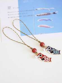 5pcs,35mm Alloy Oil Drip Koi Prayer Pendant.Not Easy To Lose Colour And Allergy.Suitable For Men And Women To Make Earrings, Necklaces, Bracelets, Hair Clips, Headdresses.Key Ring Decorations.Make Your Unique Charm Jewellery Hand Speed.Home Crafts Everyday Gifts.Smartphone With Decorative Parts - Koi Carp - View 8