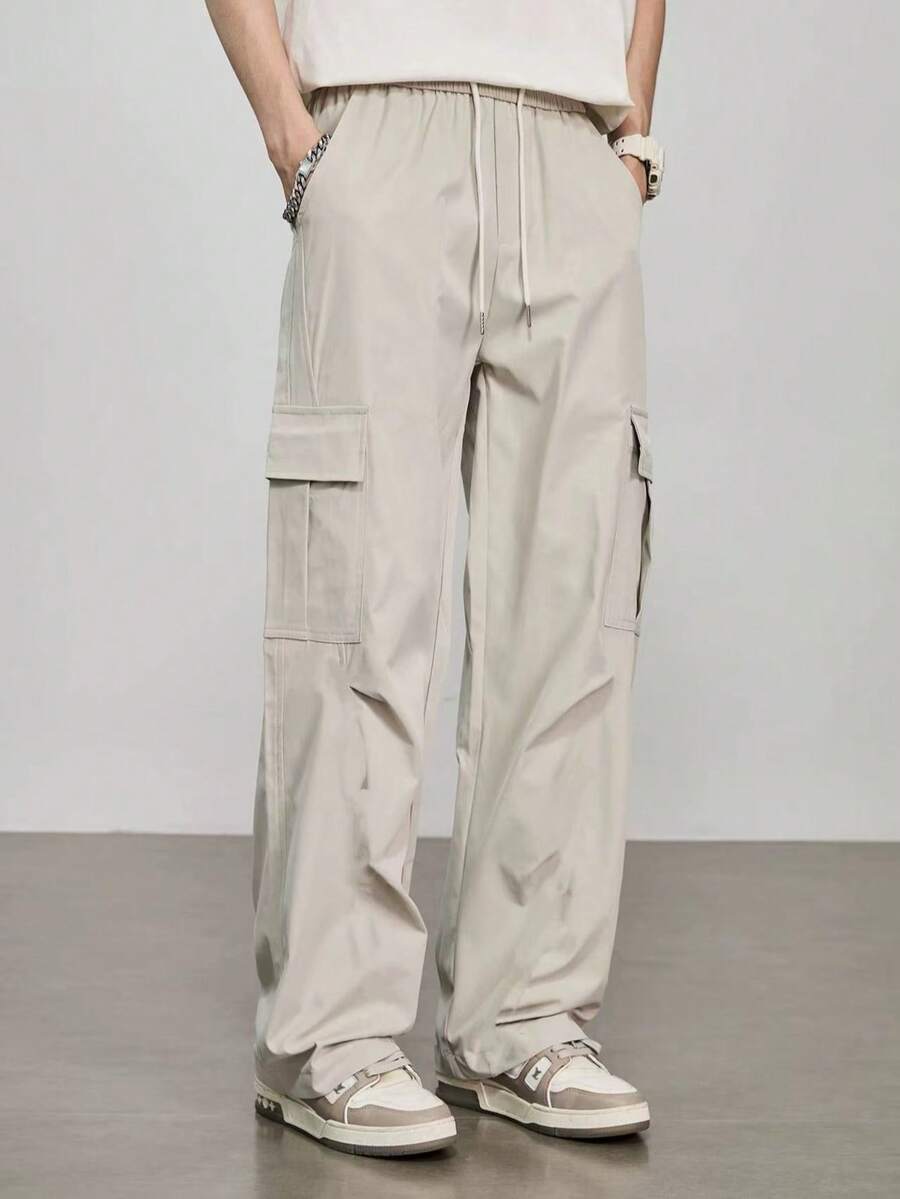 Men Pants - 米色 - 查看 1