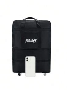 1PC Waterproof Large-Capacity Folding Air Check-In Bag Travel Bag Large-Capacity Luggage Bag Women's Storage Bag Outgoing Handbag With Wheels Universal Wheel Folding Expansion Luggage Bag Air Check-In Bag Overseas Study Moving Travel Bag