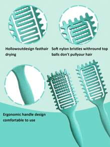 2025 New Pink Curling Brush With Wild Boar Bristles – Designed For All Hairstyles And Women's Curly Hair. No Pulling, No Tangles, Easy Detangling, Anti-Frizz And Smooth Finish. Creates Natural Curls Effortlessly – Your Go-To Styling Tool For Summer.