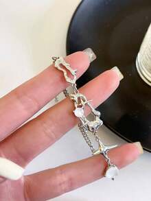 星星装饰手链 - 銀色 - 查看 9