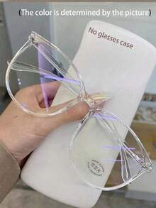 Women Round Everyday Versatile Lightweight Non-Prescription Glasses Clear Glasses Accessories - Multicolor - View 4