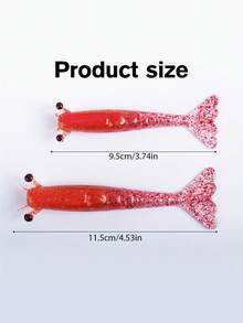 Goture 2pcs Submerged Iron Armored Shrimp Bionic Soft Shrimp Box Set Roady Soft Bait Freshwater Sea Fishing Bait