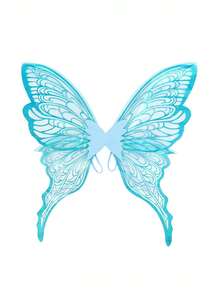 1pc/4pcs Adult Set Festival Fairy Butterfly Wings,Halloween Party Performance Props,Shiny Angel Wings For Wedding,Carnival Accessories,Elf Garland,Ear - Multicolor - View 4
