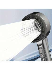 1 st handhållet högtrycksduschmunstycke med superstark stråle, levereras med 8 st importerade filter / enkel att installera, ingen el krävs, lämplig för hemmabruk, badrumstillbehör | Praktiska badrumstillbehör | Iögonfallande duschmunstycke, duschmunstycke och slang badrumstillbehör badrumsverktyg - Multifärgad - Visa 4