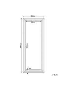 Beliani 牆鏡 VERTOU 50 公分 130 公分 奶油色