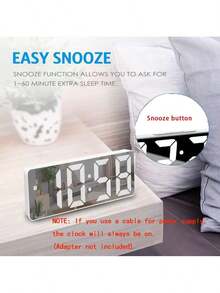 3 AA Battery Powered LED Display Digital Clock, Suitable For Study, Work, Life, Entertainment And Other Scenarios. Great Helper For Timing In Kitchen And Office.