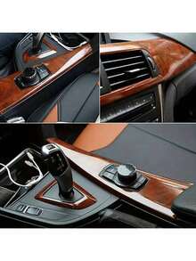 1 Roll Waterproof PVC Wood Grain Vinyl Sticker, Suitable For Car Interior Decoration, Furniture And Door Edge Decoration, Car Modification, Car Wrap, Protective Film - one-size - View 3