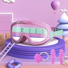 Kids Swimming Goggles, Anti-Fog Anti-Leak Big Frame Swim Goggles For Boys And Girls Aged 3-14