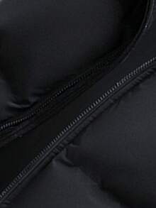 男士秋冬撞色加厚保暖户外运动休闲连帽羽绒服 - 黑色 - 查看 5