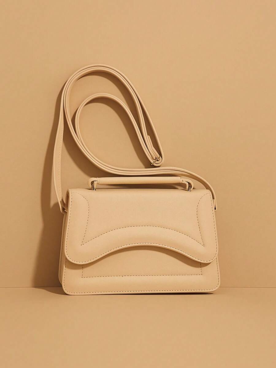 Femina Vega Metallic Metal Bag With Hand Strap And Shoulder Strap - 卡其色 - 查看 1