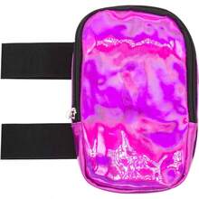 Holographic Thigh Bag For Women Adjustable Carnival Leg Bag Colorful Fashion Rave Phone Holder For Party Travel - Hồng - Xem 1