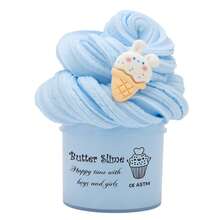 70ML 可爱 DIY 香味黄油史莱姆套装，超有弹性不粘史莱姆泥，适合儿童，生日礼物，圣诞派对礼物，适合男孩女孩，趣味感官玩具 - 彩色 - 查看 4