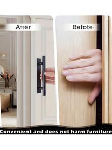 4个不锈钢自粘式橱柜把手，无需钻孔，抽屉拉手，推拉式门把手，易于安装和拆卸，适用于卧室橱柜、衣柜、浴室、门锁、门把手、厨房、浴室 - 彩色 - 查看 8