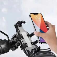 New Choice For Cycling! Motorcycle Phone Holder - Super Strong Vibration Resistance, 360 ° Free Rotation, Suitable For All Phones, Easy Navigation At Any Time Without Obstruction! - Black - View 1