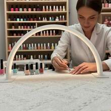 1 Peça Lâmpada de Unha Meia-Lua LED, 3 Efeitos de Cor e 10 Níveis de Brilho, Lâmpada de Unha Rosa/Branca Alimentada por USB - Adequada para Lâmpada de Unha de Quarto e Iluminação de Artesanato, Presente Perfeito para Iniciantes e Profissionais