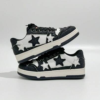 New Casual Sneakers Star Pattern Sports Shoes, Comfortable Non-Slip Breathable Athletic Shoes For Women (Size 35-42)