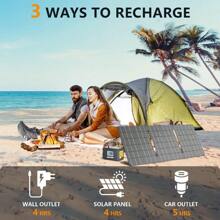 Portable Power Station 88Wh Solar Generator Lithium Battery Power With 110V AC 150W Peak Socket DC USB LED Light For Outdoor Camping Trip Hunting Emergencyaa