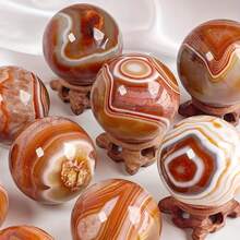 1 Stück Karneol Kristallkugeln mit QUARZ Einschlüssen, rote Achat Kristallkugeln, Kristall Dekoration, exquisites Urlaubsgeschenk - Verschiedenfarbig - Übersicht 1