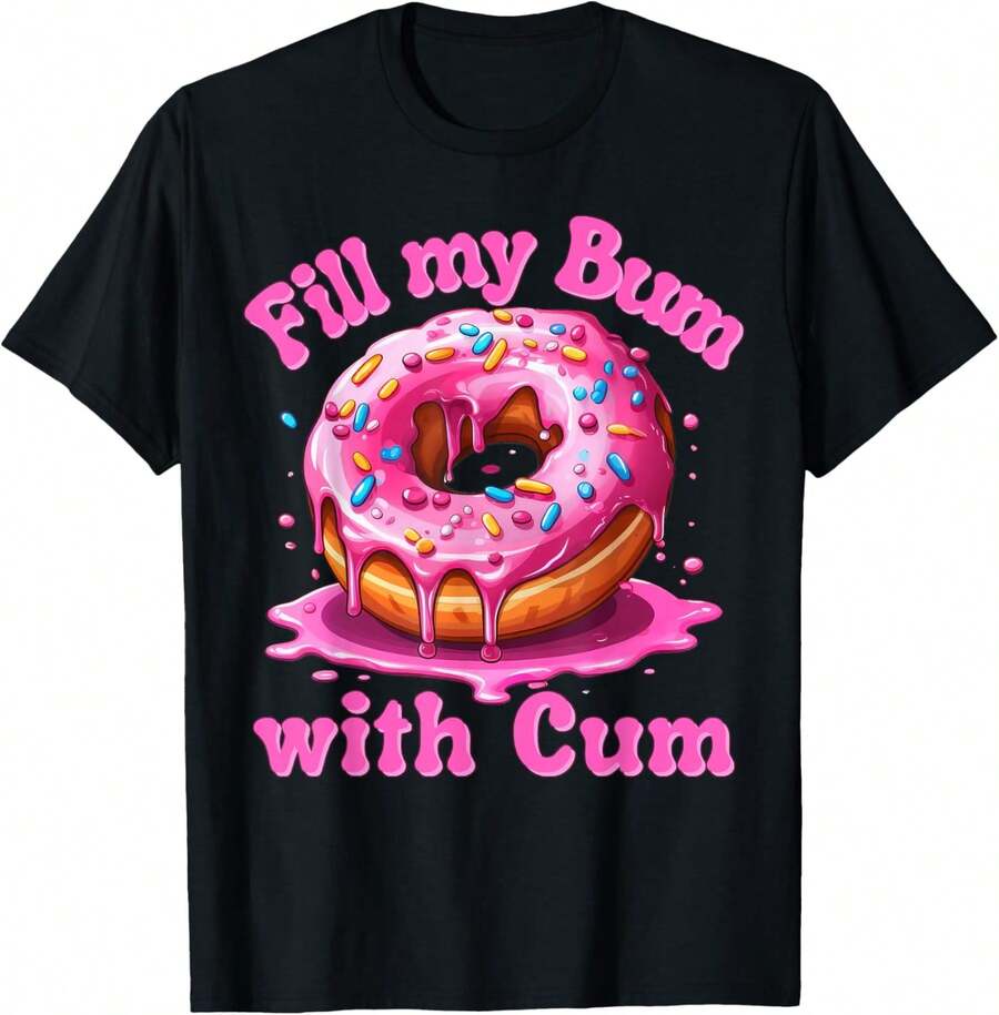 Fill My Bum Donut Tee - Raunchy Pastry - màu đen - Xem 1