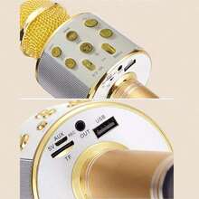 Microphone With Audio Integration, Wireless Bluetooth Microphone For Singing, Home Use, Outdoor Party, Family Gathering, Supports TF Card, USB Playback - Multicolor - View 6