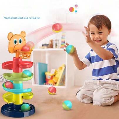 男孩游戏 - 儿童游戏 - 旋转轨道 - 趣味滚球滑梯塔轨道 - 儿童玩具 - 儿童生日礼物 - 复活节礼物 - 完美礼物 - 附赠小礼物 - 儿童派对礼物 - 女孩游戏玩具 - 送给孩子的完美礼物 - 生日派对礼物 - 新年礼物 - 儿童户外玩耍 - 沙特国庆日赠品 - 儿童派对礼物 - 女孩游戏玩具 - 生日派对礼物 [颜色随机]