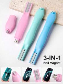 1 que nam châm 3D hình mắt mèo, nam châm hai đầu hình vuông, dụng cụ nam châm tự làm móng gel, dụng cụ làm đẹp chuyên nghiệp, dễ sử dụng, vật tư làm móng, dụng cụ làm móng, phụ kiện làm móng, thích hợp cho móng giả. - Bạc - Xem 11