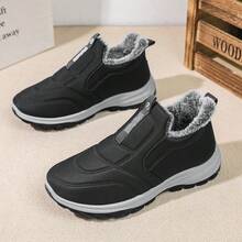 (Für Personen mit dicken Füßen, bitte eine Größe größer bestellen) Winterwanderstiefel für Herren mit Thermofutter, Dicke Sohle klassische Freizeitschuhe, Thermofutter bequeme Outdoor-Sportschuhe, leicht anzuziehende warme Stiefel. Winterwanderstiefel für Damen mit Thermofutter, Outdoor Paar Thermofutter Schlupfschuhe. Herren Warme Schuhe, Größe CN36-45 (Bitte beachten Sie, dass dies die chinesische Größe ist)