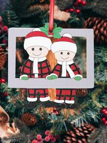 1 Pc Christmas Family Photo Frame Pendant,Christmas Tree Pendants, Xmas Gift Decorations, Christmas Wooden Pendant, Merry Christmas Decorations For Home 2025,Christmas Party Gifts,Happy New Year 2026 Gifts,Diy Christmas Tree Pendant,