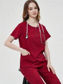 Women Two-Piece Outfits - Burgundy - View 12
