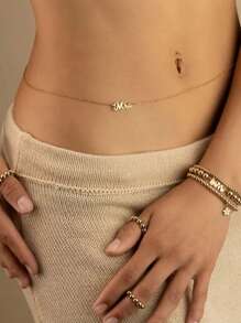 Personalized Name Waist Chain, Sexy Women's Customized Name Waist Chain, Bikini Jewelry, Personalized Name Belly Chain, Sexy Body Jewelry, Bridal Wedding Gift - Multicolor - View 4