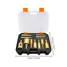 12pcs/Set Diamond Drill Bit Set For Glass, Marble & Stone - 6-35mm Hole Saw Kit With Hand Tools, Granite, Tile, Ceramic - Multicolor - View 3