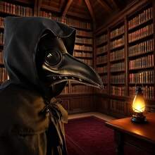 Happy Halloween Plague Doctor Mask Bird Mask Long Nose Beak Mask Steampunk Costume Props Head Mask For Masquerade Cosplay (Plague Doctor)