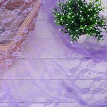 黑色蕾丝面料按米计价适用于服装窗帘婚纱缝纫纯色牡丹花朵图案柔软布料抗皱垂坠 - 多色 - 查看 28