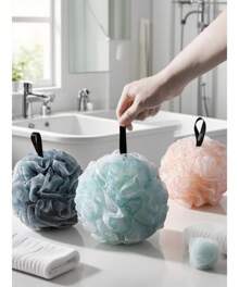 Exfoliating Loofah Sponge Set - Extra Soft Mesh Pouf For Men/Women | Deep Cleansing & Skin Renewal (1PC, 30g)