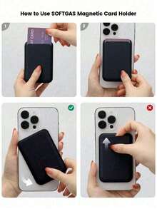 Magnetic Card Holder Magnetic Wallet Compatible With Magsafe Compatible With 16/15/14/13/12 Series Compatible With Apple Magnetic Phone Case Pu Card Holder Holds 1 - 2 Cards Cell Phone Wallet Stick On Phone Card Holder For Back Of Phone Functioning Compatible With Wallet & Card Holder Phone Suction Card Cover Card Phone Case - Multicolor - View 5