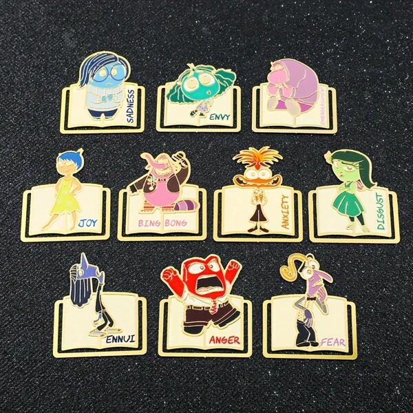 Disney 1pc Disney Pixar Inside Out Metal Bookmark, Movie Fan Reading Accessory Bookmark Gift Stationery
