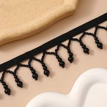 2码 4.5厘米 金黑色珠流苏 拉丁舞表演服装窗帘流苏吊坠 DIY工艺用品缝纫流苏 流苏缝纫流苏 流苏 流苏缝纫配件 流苏饰边 流苏装饰 高级定制珠饰流苏 舞蹈服装流苏 - 多色 - 查看 3
