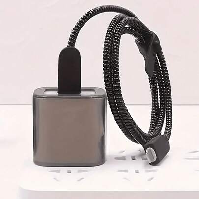 5 件黑色充电器保护壳，数据线保护器，18W/20W 充电器线防弯曲