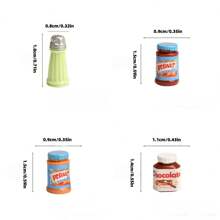 Mini Chocolate Peanut Butter Jar Playset, DIY Jewelry Resin Accessories, Car Decor, Dollhouse Miniatures, Blind Bag Decor, Desktop Ornaments, Dollhouse Accessories, Christmas Gift, Halloween Gift - Multicolor - View 11