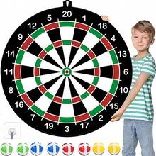 这款大型双面飞镖靶专为儿童设计，是一款趣味十足的派对游戏玩具，配有粘性球和飞镖！内含8个粘性球，适合儿童球类游戏，也适用于室内/室外/花园/棋盘游戏以及各种趣味派对活动。是送给3-12岁男孩女孩的完美生日礼物，也非常适合圣诞节和万圣节！ - 彩色 - 查看 8