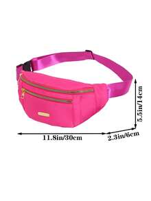 Casual Waterproof Women's Waist Bag, Shoulder Sling Bag, Women's All-In-One Waist Bag, Crossbody Bag - Black - View 2