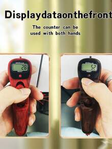 Prayer Beads With Red Tassel, Wooden Grain Rotating Bead LCD Digital Counter, Convenient For Prayer Counting, People Counting And Other Functions - Multicolor - View 8