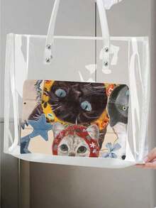 1 Pcs Cats Colorful Bow Pattern Trifold Stand Tablet Case With Pencil Holder Tablet Case, Anti-Fall IPad Stand, Foldable Non-Slip Adjustable Stand, Flexible Hybrid Protective Case, Suitable For IPad Air 4/5 (10.9-Inch), IPad 7/8/9 (10.2-Inch) 5/6/Air 1/2 (9.7-Inch), Air 3 (10.5-Inch), Pro (11-Inch) 10th Generation, 12.9-Inch, 13-Inch Tablet Case,  S6/A7/A8/A9/S7/S8/S9/S10/S9FE Tablet Case - 彩色 - 查看 3