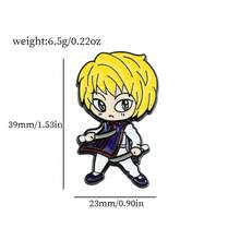1pc Hot-Blooded Cartoon Anime  Cartoon Character Two-Dimensional Killua Zoldyck Metal Brooch Bag Accessories - Multicolor - View 11