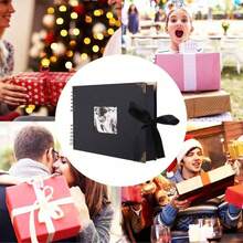 圣诞节DIY相册套装，含80页黑色内页、照片胶贴，DIY礼物，婴儿剪贴簿套装，家庭、周年纪念、生日、情人节、婚礼相册，包含贴纸，毕业礼物，家居装饰，新年礼物 - 彩色 - 查看 10